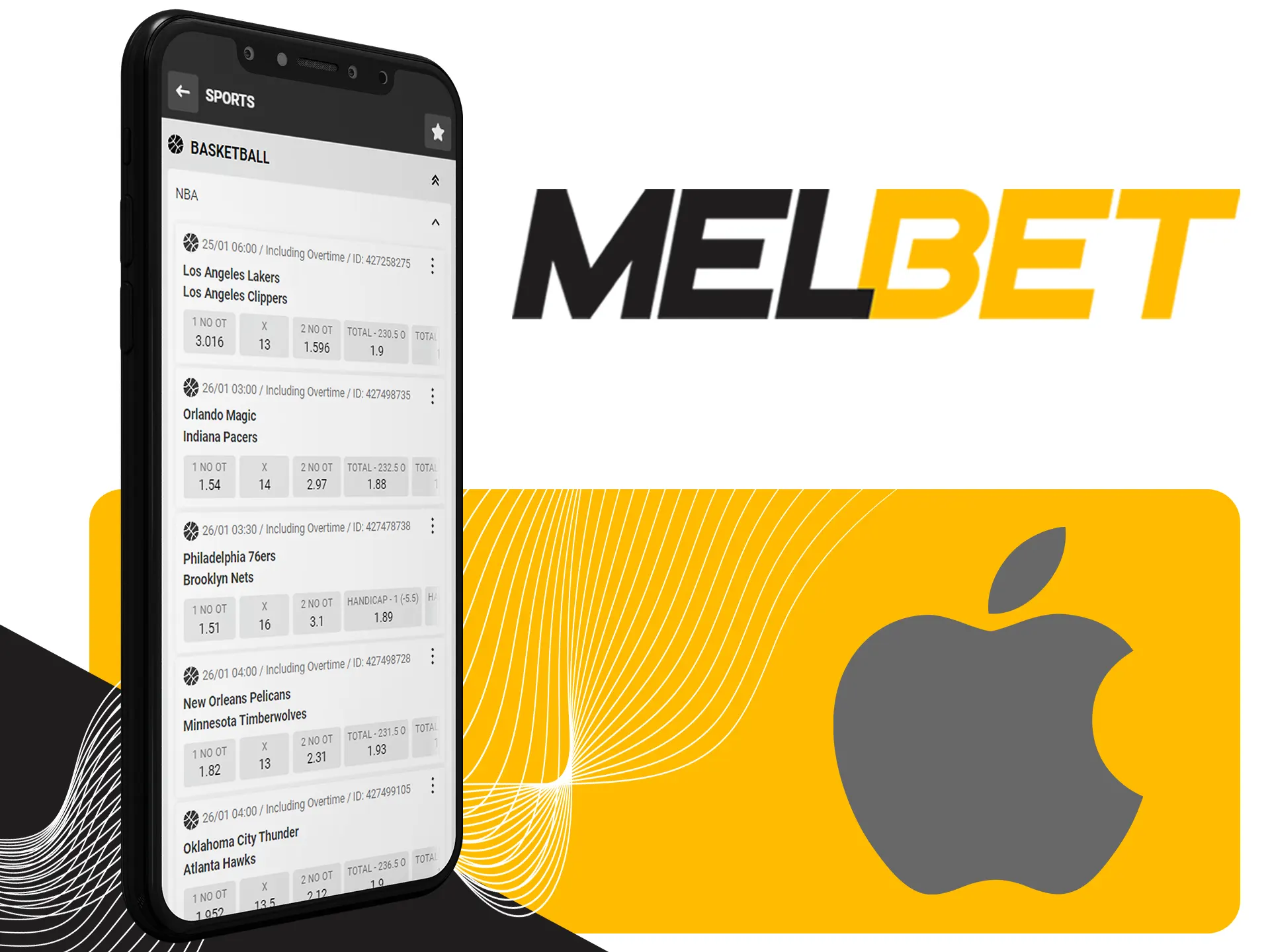 Most of iOS devices can run Melbet app.