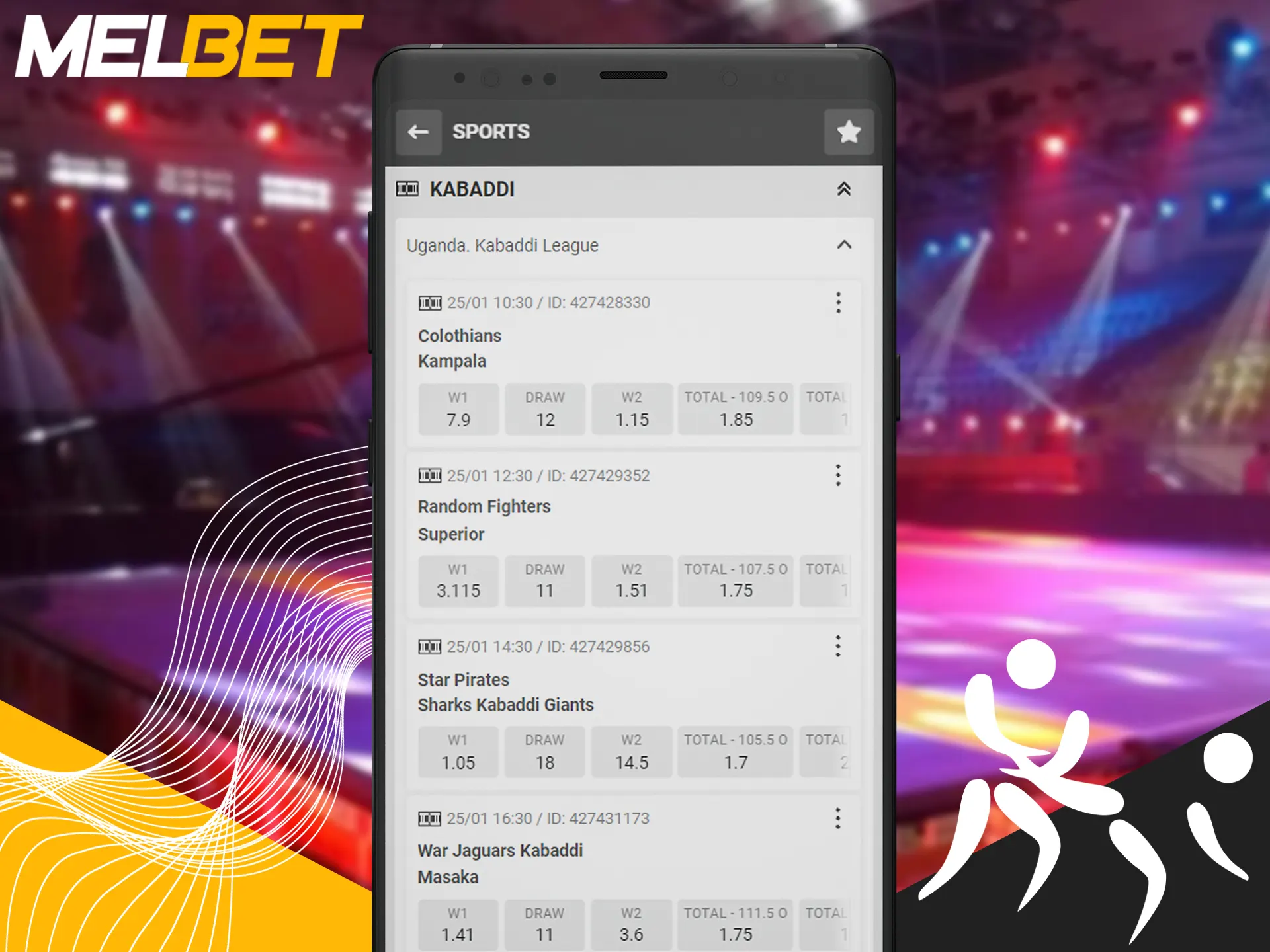 Make bets on the most interesting sport on Melbet.