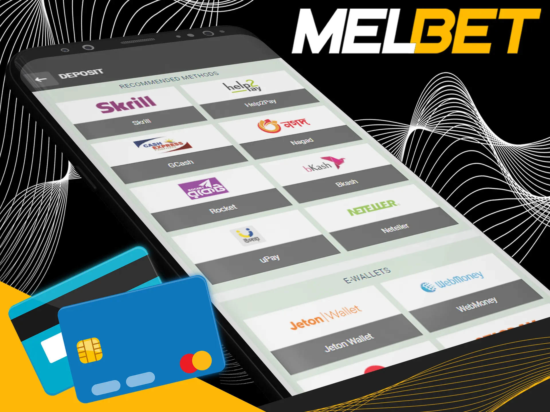 Choose your favourite payment method to use.