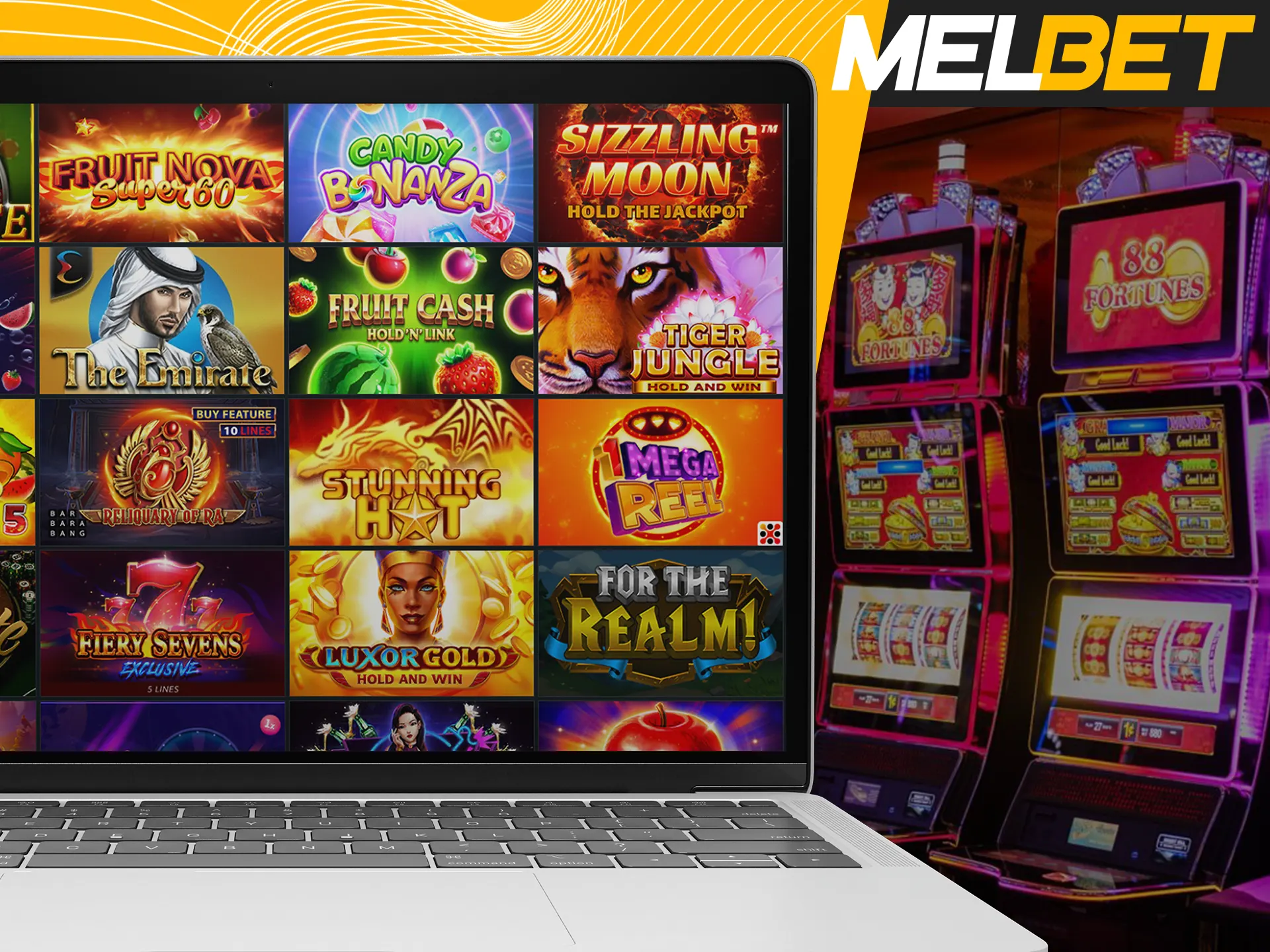 Spin Melbet slots and win money.