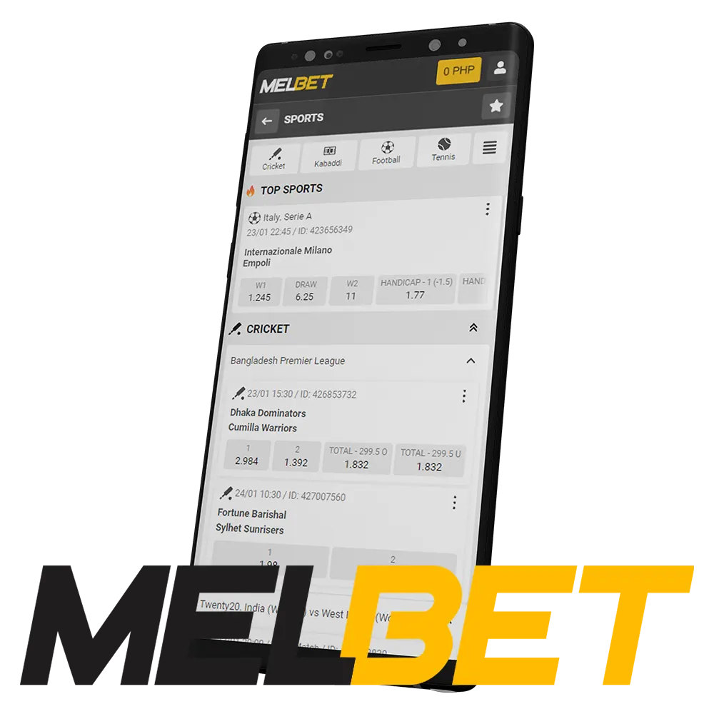 Melbet app is a best choice for comfortable betting.