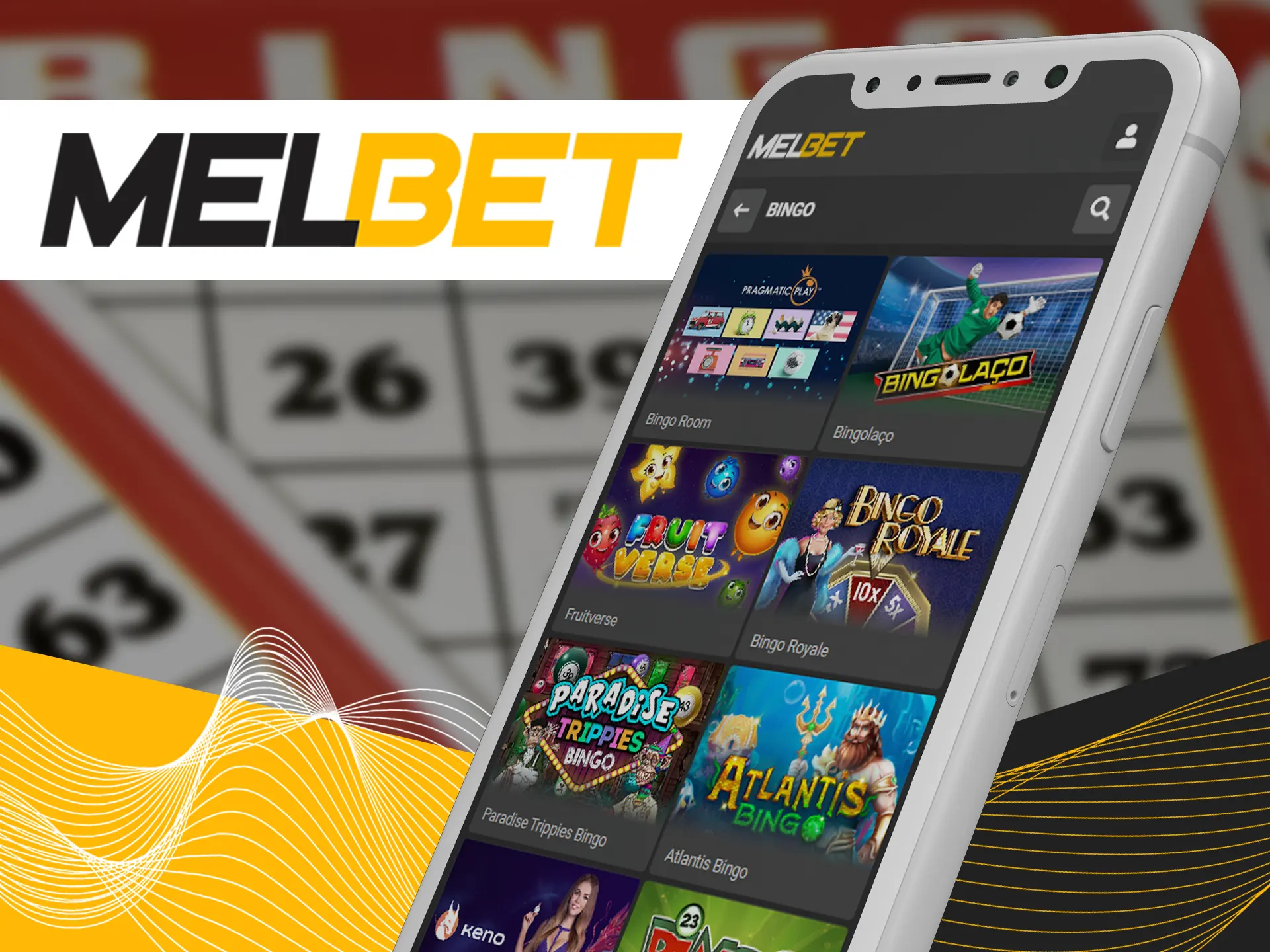 Get all of the money by playing bingo games at Melbet.