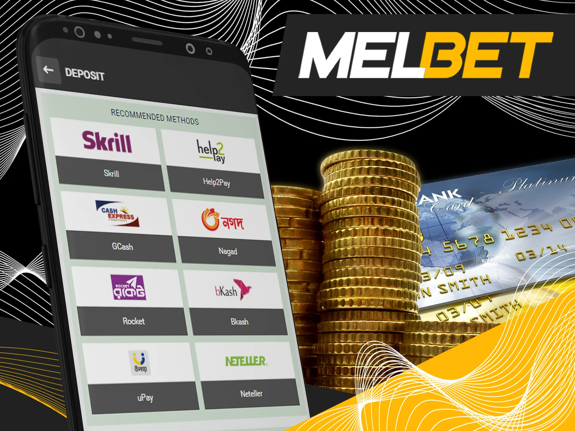 Deposit and withdraw money from Melbet without difficulties.
