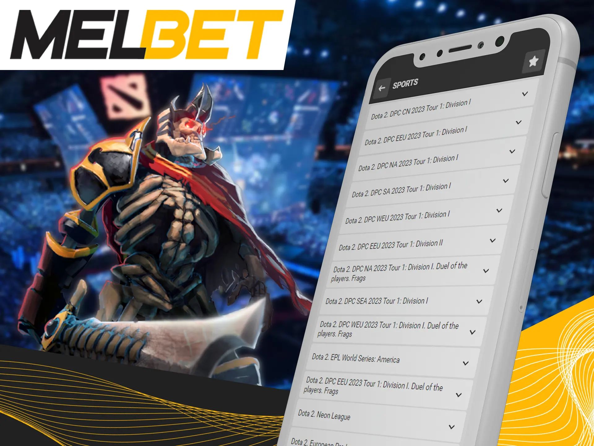 Bet on Dota 2 and watch most biggest esports tournaments at Melbet.