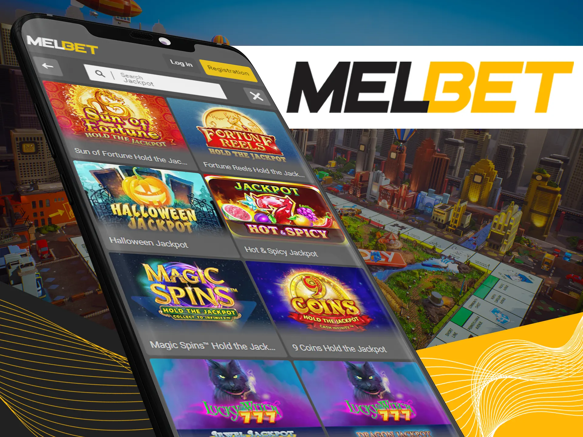 Win huge amount of money by playing jackpot games at Melbet.