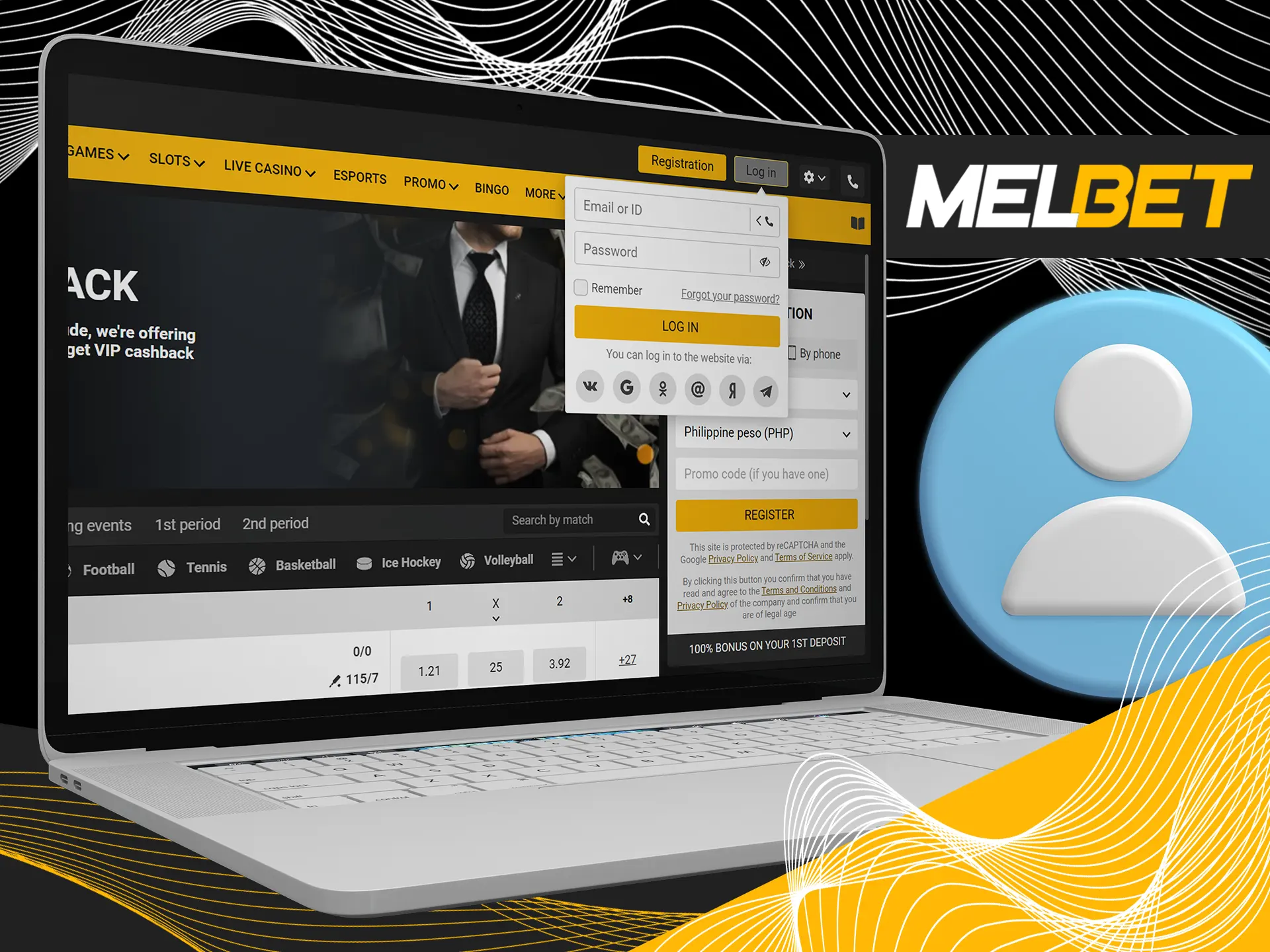 Login to Melbet for getting access to all of the features.