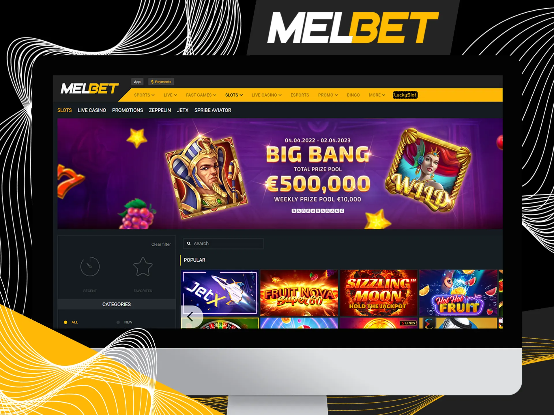 PC version of Melbet website is a best for use.