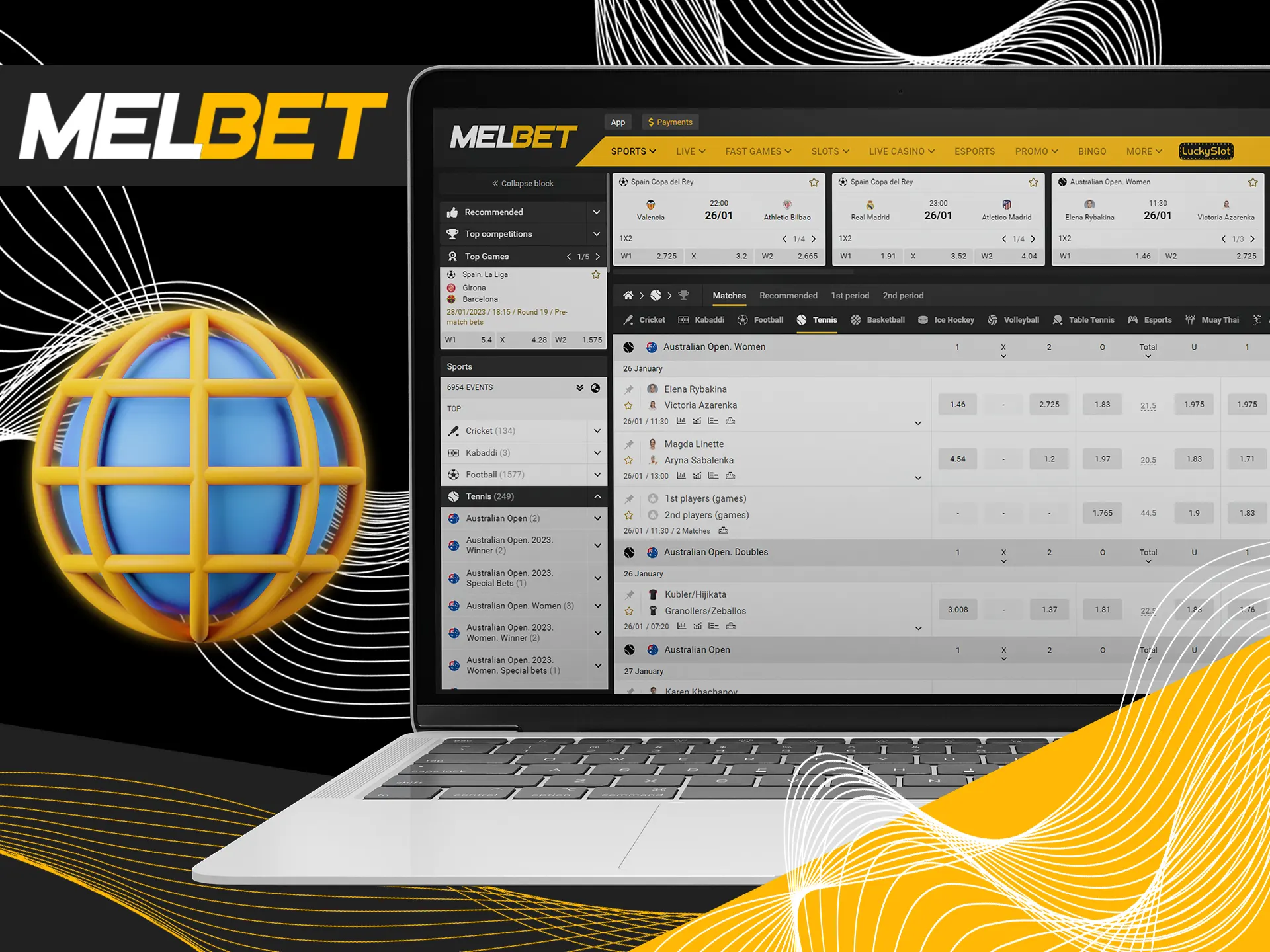 Run website version of Melbet on any device.