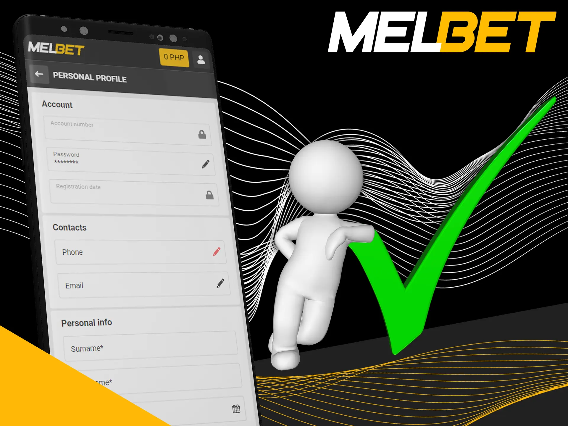 Verify your Melbet account by providing data.