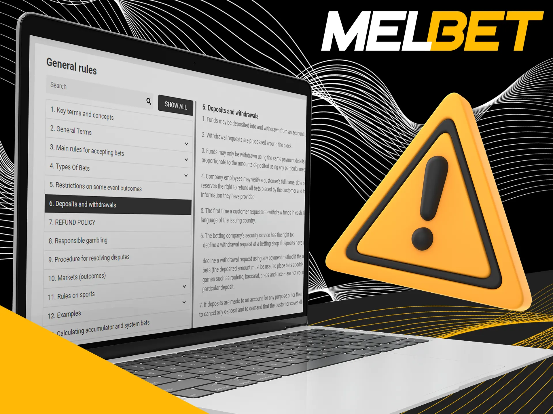Read Melbet rules before withdrawing funds.